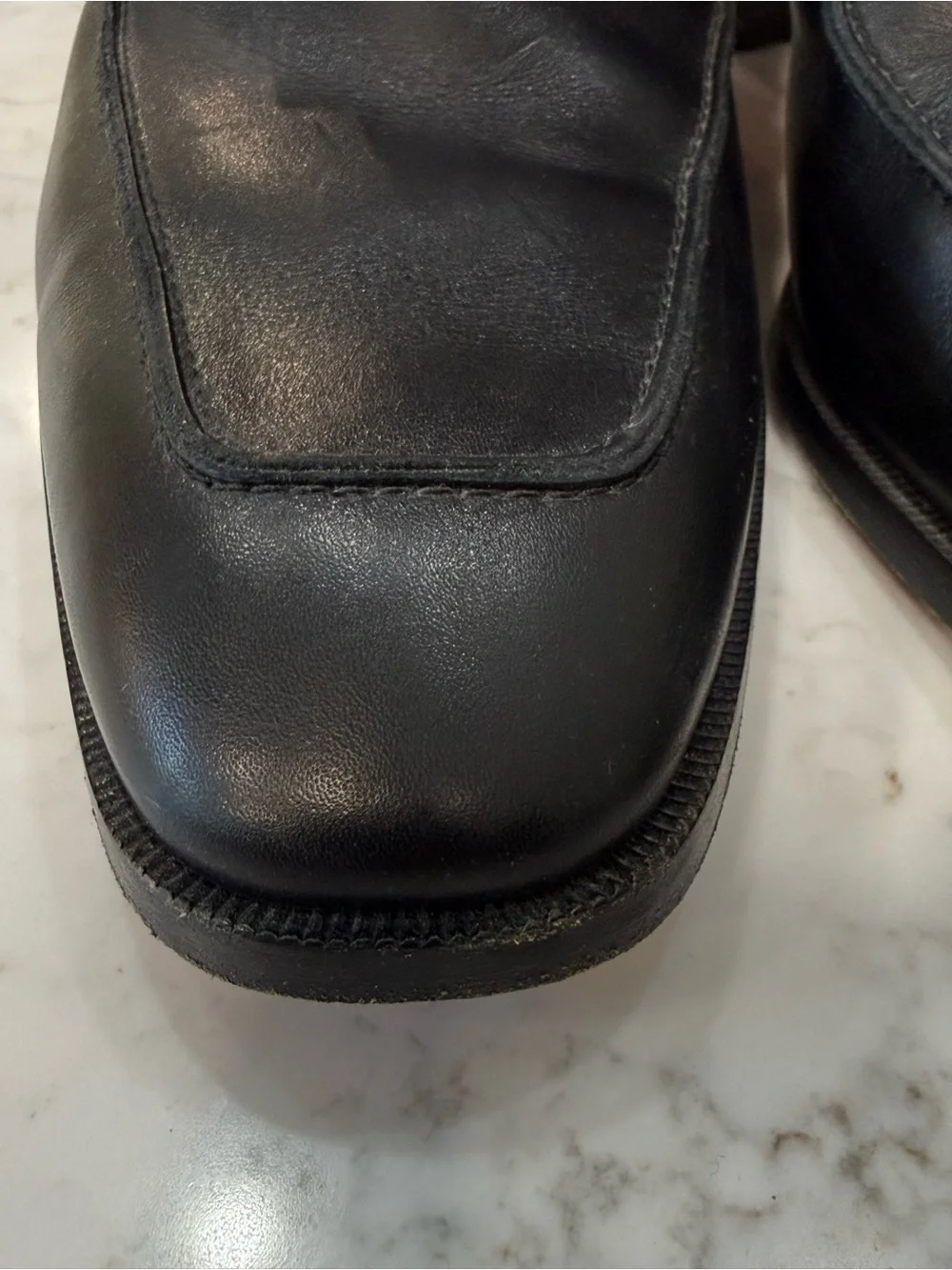 Christian Louboutin Black Leather Ankle Boot with Red Insole Trim